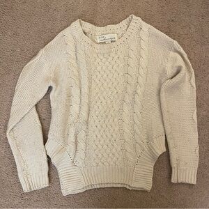 Vintage Cream Cable Knit Sweater